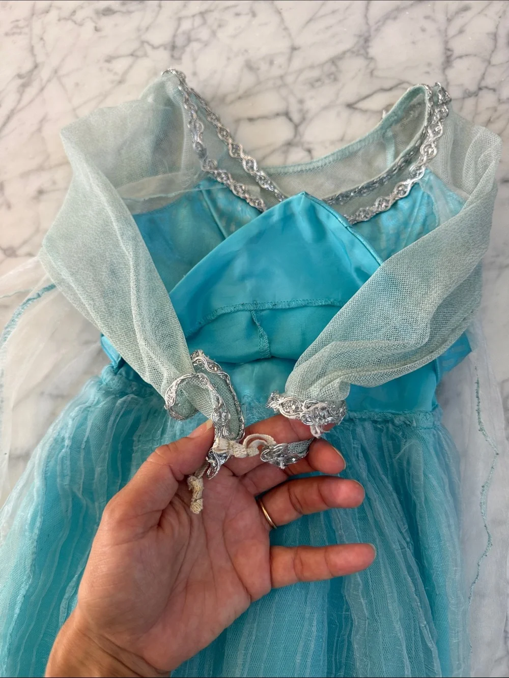 Disney Store VTG Frozen Elsa Princess Tulle Costume Dress Sz 4/5T